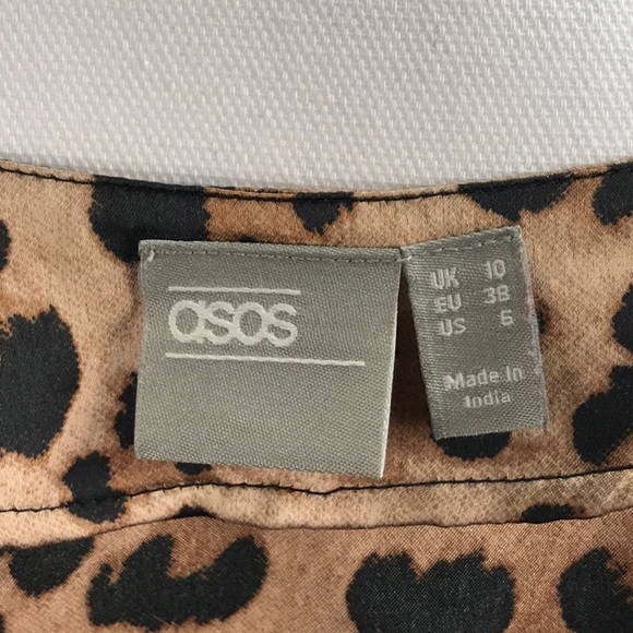 ASOS Women Spotted Animal Leopard Print Copped Cami Size 6 - Picture 4 of 6